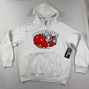 No Excuses Hoodie More Love‎ Devil Graphic Streetwear NWT White 2XL Men